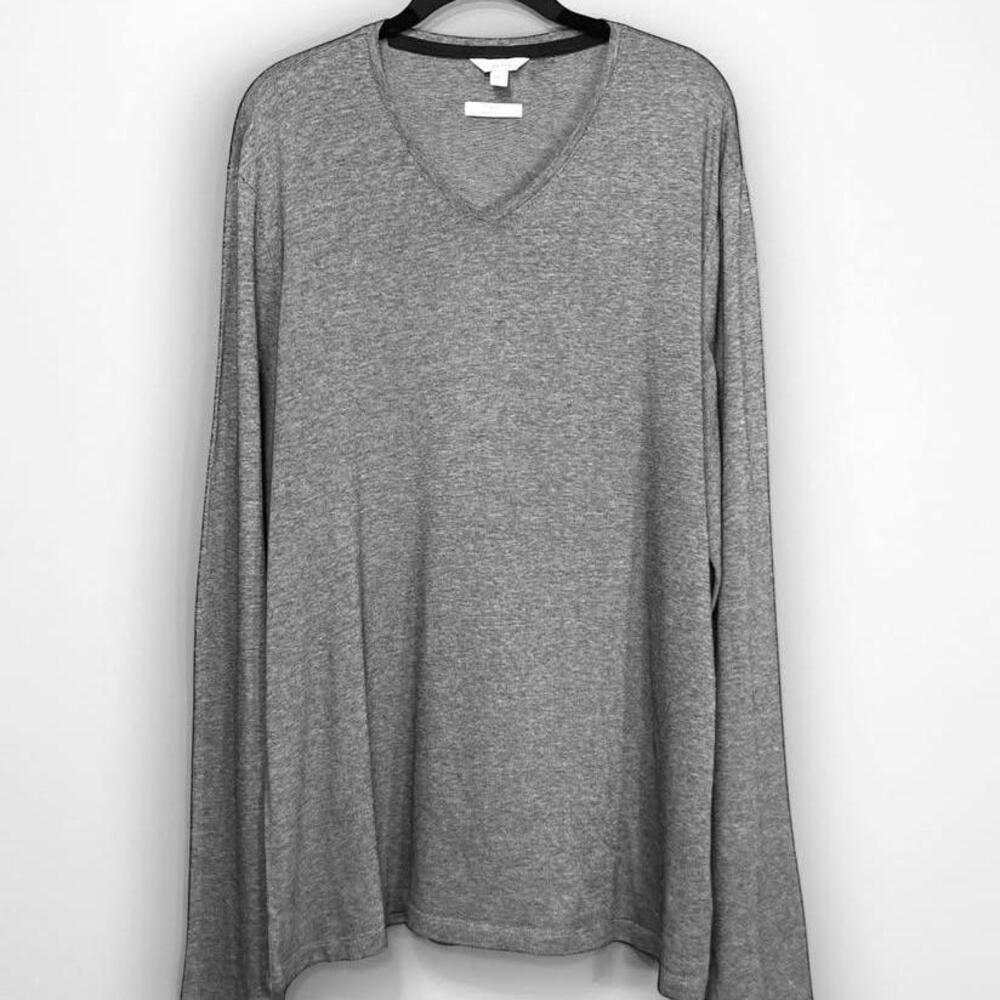 Calvin Klein Liquid Touch Long Sleeve V-Neck Shirt - XL